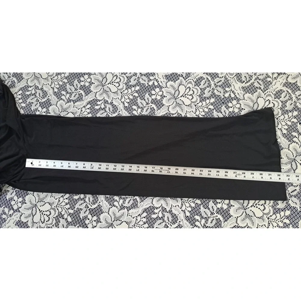 Cefian Women's Jumpsuit Black Lg Spaghetti Straps‎ Ruched Top Polyester Spandex